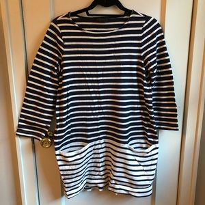 HATCH collection maternity bateau striped dress w pockets - OS